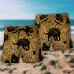 Black Cat Paws Beach Shorts Pattern Detail For Outdoor Activities And Flexible Everyday Wear