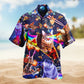 Cats Ride Food Space Hawaiian Shirt For Coastal Travel, Casual Events, And Comfortable Summer Wear
