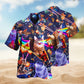 Cats Ride Food Space Hawaiian Shirt For Coastal Travel, Casual Events, And Comfortable Summer Wear