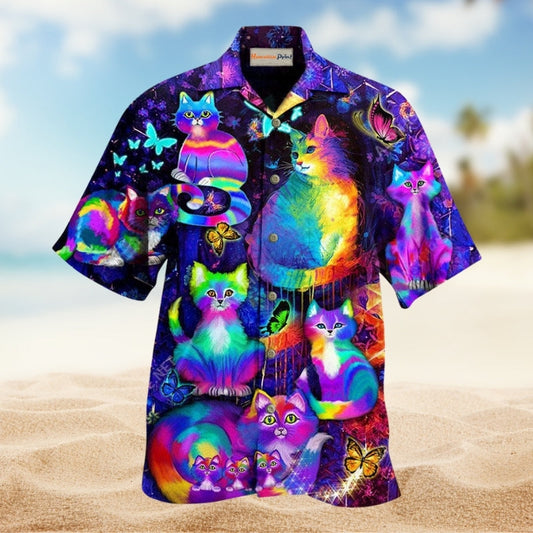 Cats Run The World Hawaiian Shirt For Vacation Adventures Beach Events And Relaxed Warm Weather Style