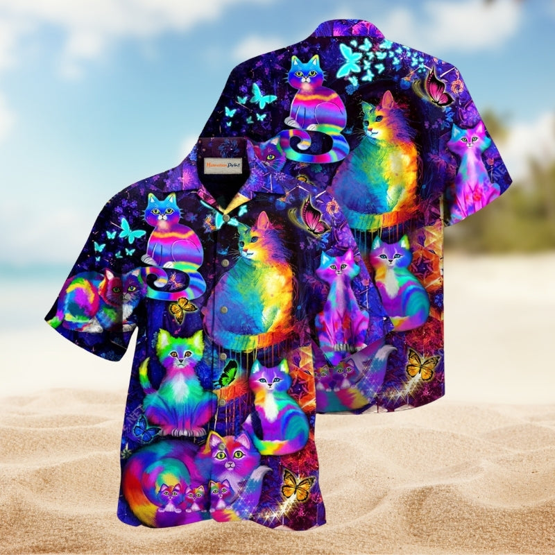 Cats Run The World Hawaiian Shirt For Vacation Adventures Beach Events And Relaxed Warm Weather Style