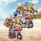 Cats Samurai With Ramen Hawaiian Shirt For Resort Travel Summer Events And Thoughtful Casual Gifting