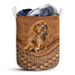 Small Size Cavalier King Dog Rattan Texture Laundry Basket For Bathroom Bedroom Storage