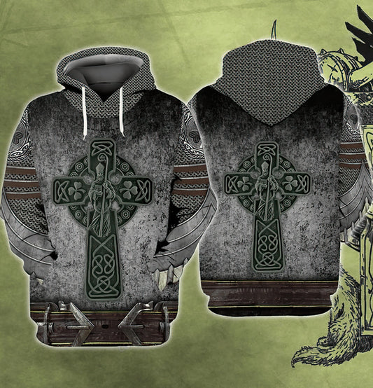 Celtic Cross Hoodie For Faith Centered Activities Weekend Travel And Gift Giving