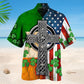 Celtic Cross Irish Saint Patrick Hawaiian Shirt For Island Vacations, Resort Wear, And Relaxed Seasonal Style
