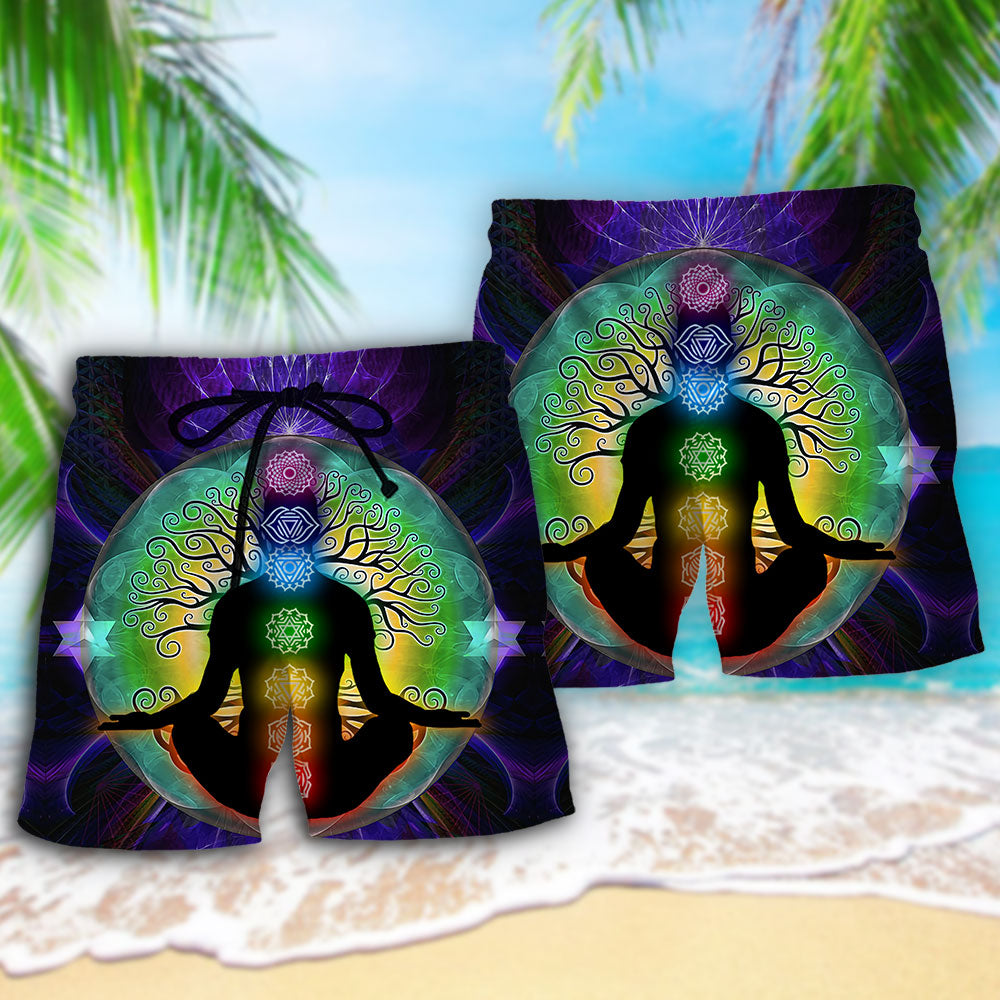 Colorful Yoga Beach Shorts Pattern Detail For Sunny Day Adventures And Bright Seasonal Outfits
