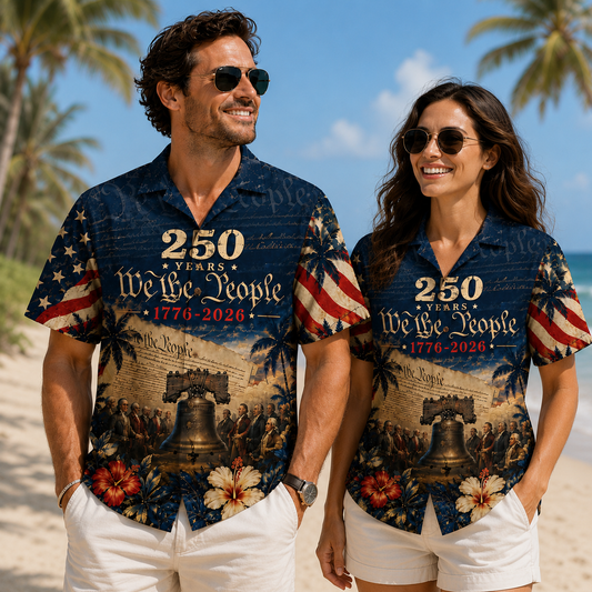 American Independence 250th Anniversary 1776 2026 Liberty Bell Hawaiian Shirt For Tropical Retreat And Seasonal Wardrobe
