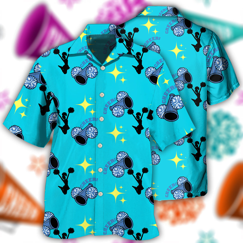 Cheerleading Blue Hawaiian Shirt For Beach Days, Summer Outings, And Thoughtful Gift Giving