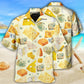 Elegant Cheese Food Hawaiian Shirt For Island Vacations, Resort Wear, And Relaxed Seasonal Style