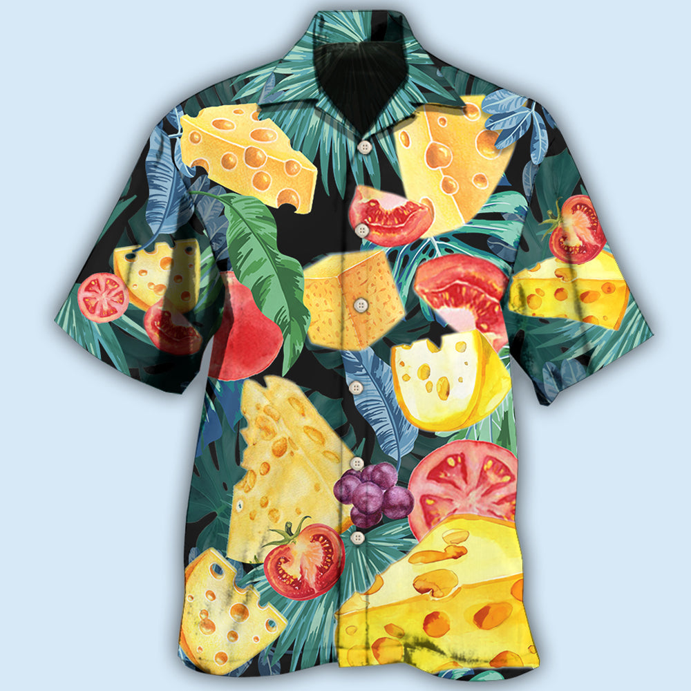 Tropical Cheese Hawaiian Shirt For Island Getaways, Outdoor Gatherings, And Comfortable Summer Wear