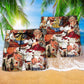 Chef Cooking Beach Shorts Pattern Detail For Warm Weather Comfort And Comfortable Resort Style
