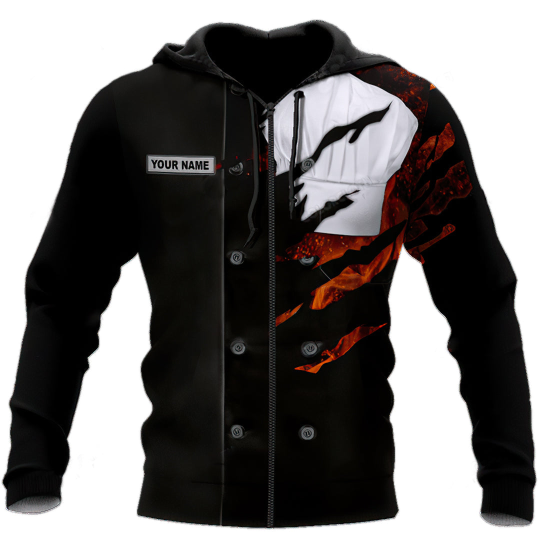 Chef Fire Personalized Hoodie For Travel Days Outdoor Events And Thoughtful Gifts
