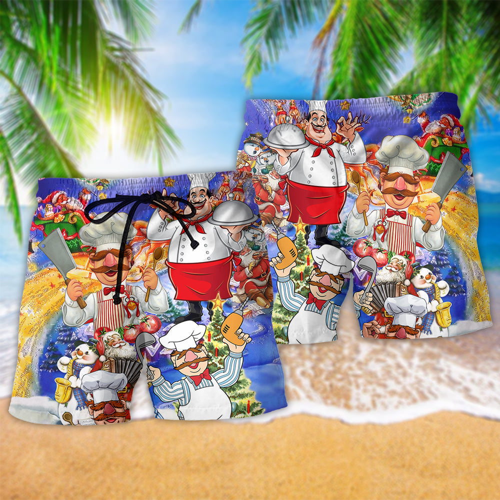 Culinary Chef Beach Shorts Pattern Detail For Relaxed Weekends And Warm Weather Wardrobe
