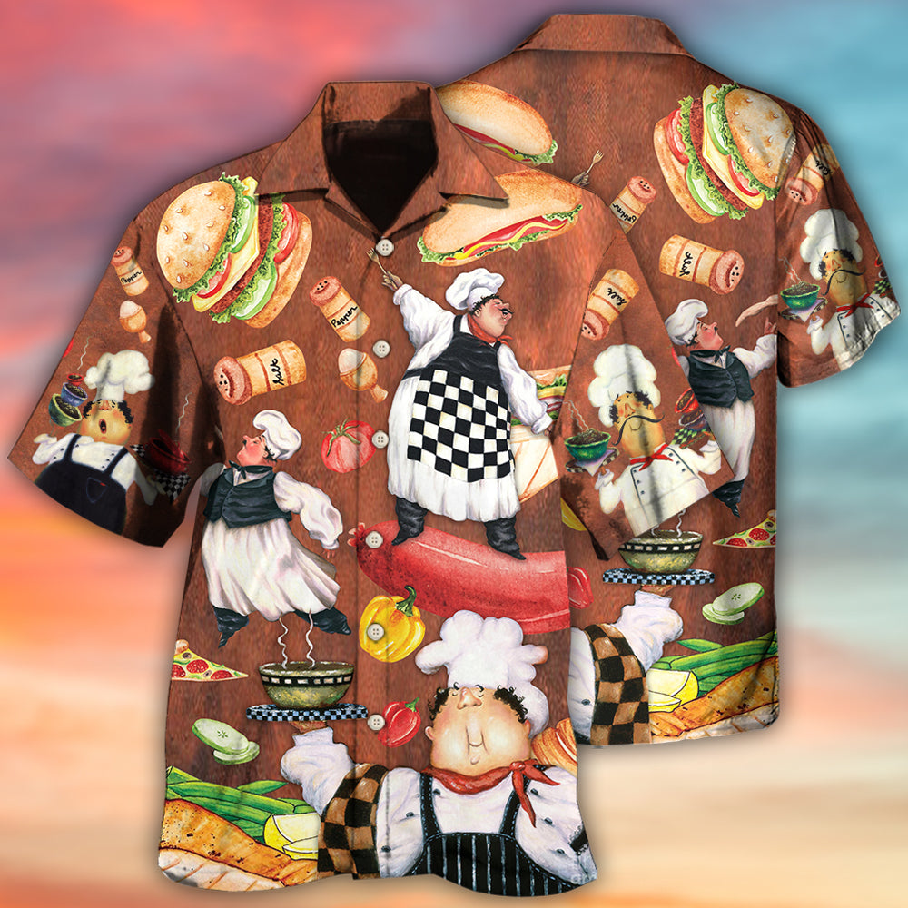 Funny Chef Hawaiian Shirt For Coastal Travel, Casual Events, And Comfortable Summer Wear