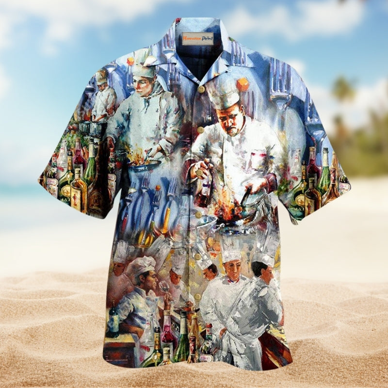 Chefs Are Made To Make Magic With Knives And Fire Hawaiian Shirt For Summer Travel And Casual Beach Wear