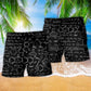 Chemistry Minimal Black Beach Shorts Pattern Detail For Cruise Vacations And Bright Summer Outfits