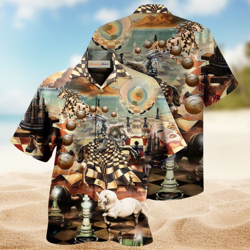 Chess Knight Power Hawaiian Shirt For Beach Days, Summer Outings, And Thoughtful Gift Giving