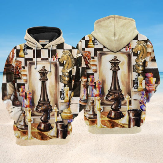 Chess Played Hoodie For Weekend Adventures Casual Style And Relaxed Comfort