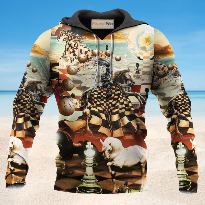 Chess Power Knights Hoodie For Relaxed Streetwear Weekend Travel And Everyday Style