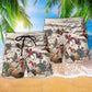 Chicken Awesome Farmer Roosters Hawaiian Print Beach Shorts For Wildlife Inspired Summer Style