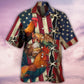 Chicken Celebrating Independence Day Hawaiian Shirt Artwork View For Weekend Travel And Beach Style