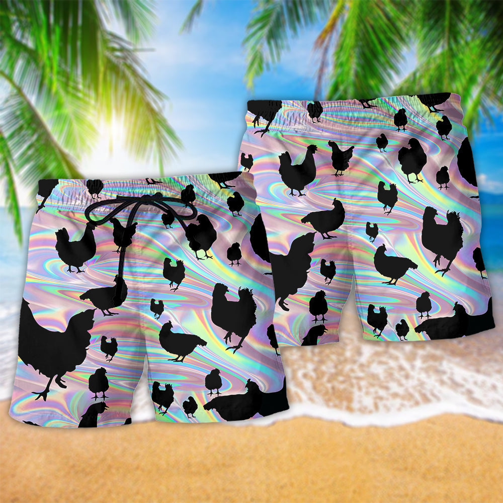 Chicken Farm Rustic Country Beach Shorts For Resort Travel And Thoughtful Summer Gifting