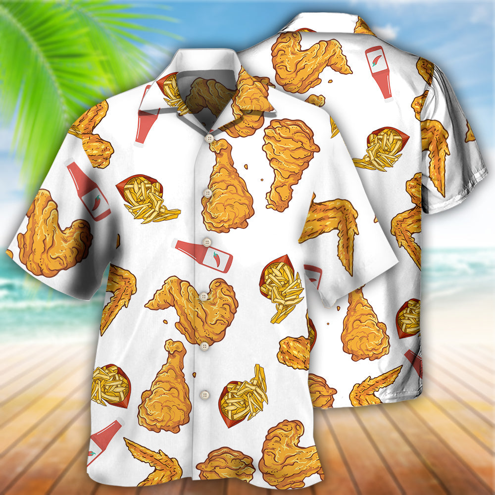 Chicken Food Delicious Hawaiian Shirt For Vacation Days And Relaxed Coastal Outings