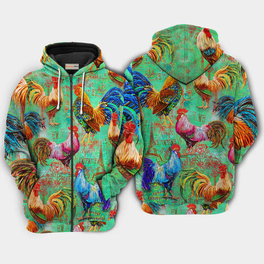 Green Chicken Love Hoodie For Farm Life Travel Days And Comfortable Streetwear