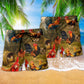 Vintage Garden Chicken Farm Beach Shorts For Warm Weather Travel And Everyday Comfort