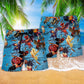 Fighting Rooster Beach Shorts Pattern Detail For Relaxed Weekends And Lightweight Summer Style