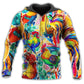 Strong Chicken Full Color Hoodie For Farm Lovers Outdoor Trips And Comfortable Casual Style