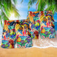 Chicken Stronger Love Farm Hawaiian Print Beach Shorts For Wildlife Inspired Summer Style