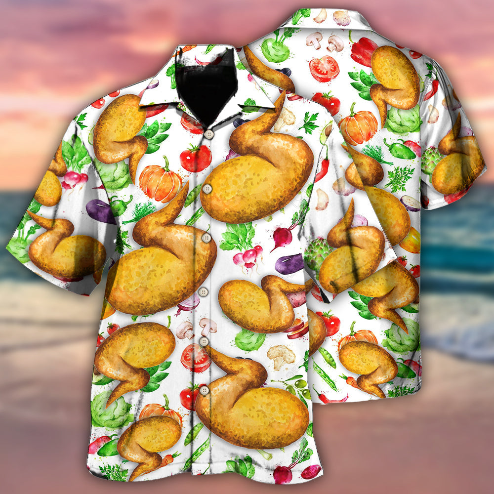 Chicken Wing Hawaiian Shirt For Resort Trips, Coastal Parties, And Warm Weather Style