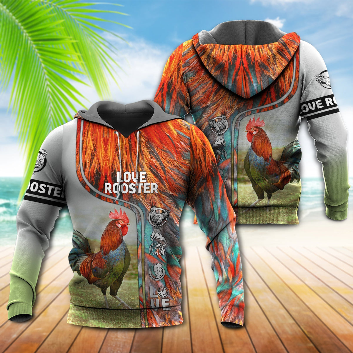 Chicken Rooster Hoodie For Country Events Daily Outfits And Relaxed Streetwear