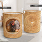 Chicken Bamboo Wave Laundry Basket For Nursery Dorm And Home Storage