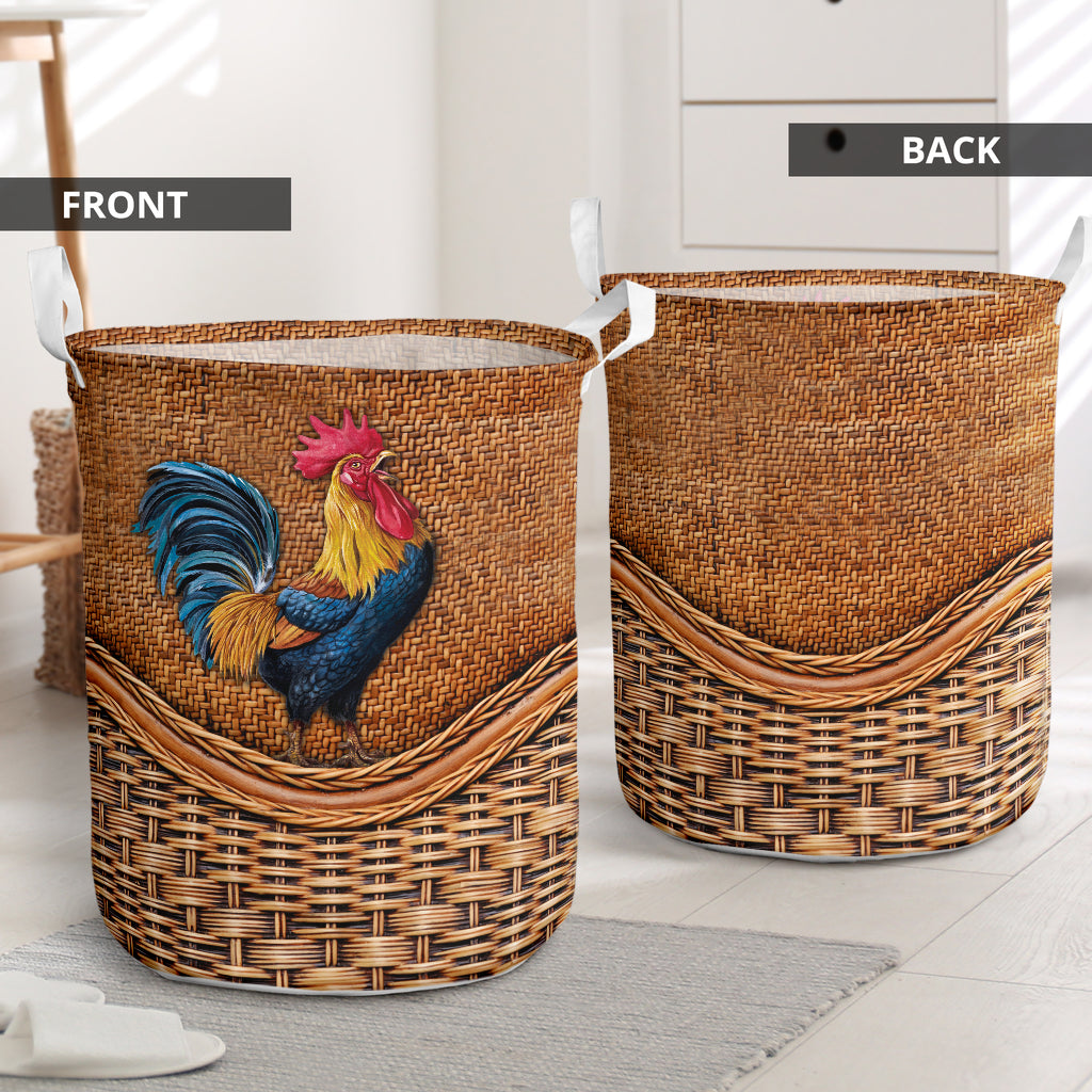 Chicken Rattan Texture Laundry Basket For Room Home Organizer