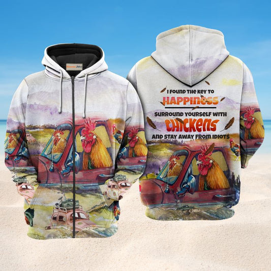 Chickens Stay Away Idiots Hoodie For Casual Activities Seasonal Outings And Gift Ideas