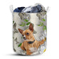 Small Size Chihuahua Cute Oil Painting Laundry Basket For Bathroom Bedroom Storage
