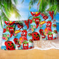 Chili Peppers So Funny Hawaiian Print Beach Shorts For Resort Trips And Warm Weather Style