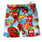 Chili Peppers So Funny Hawaiian Print Beach Shorts For Beach Getaways And Comfortable Summer Wear