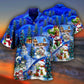 Snowman Chilling Snowmies Hawaiian Shirt For Resort Getaways And Comfortable Summer Activities