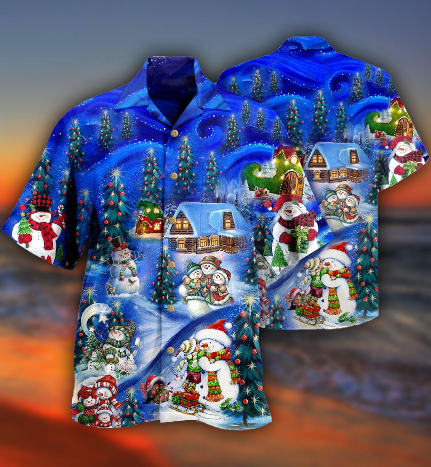 Snowman Chilling Snowmies Hawaiian Shirt For Resort Getaways And Comfortable Summer Activities