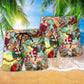 Christmas Santa Beach Shorts Pattern Detail For Poolside Fun And Travel Ready Comfort