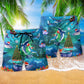 Christmas Whale Ocean Beach Shorts Pattern Detail For Vacation Style And Comfortable Daily Wear