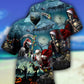 Christmas Skull Hawaiian Shirt With All Over Print For Beach Days Resort Trips And Relaxed Everyday Style