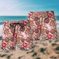 Powered By Chocolate Food Lover Beach Shorts Design Detail For Weekend Getaways And Beach Days
