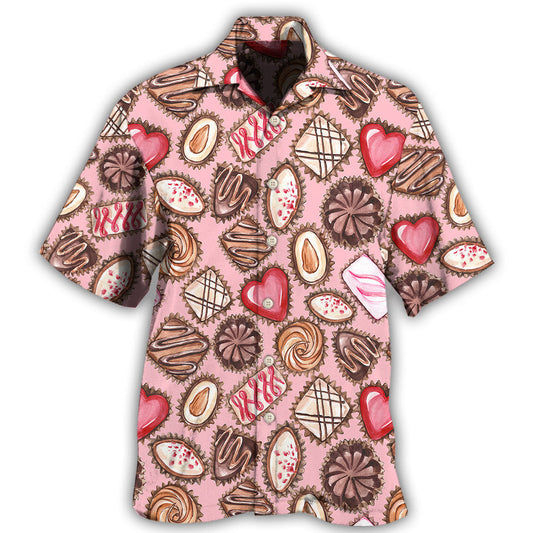 Powered Chocolate Food Hawaiian Shirt For Coastal Travel, Casual Events, And Comfortable Summer Wear