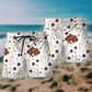 Chocolate Milk Food Beach Shorts Pattern Detail For Beachside Relaxation And Flexible Everyday Wear