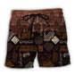 Chocolate Lover Sweet Dessert Beach Shorts Print Detail For Beach Activities And Vacation Wear