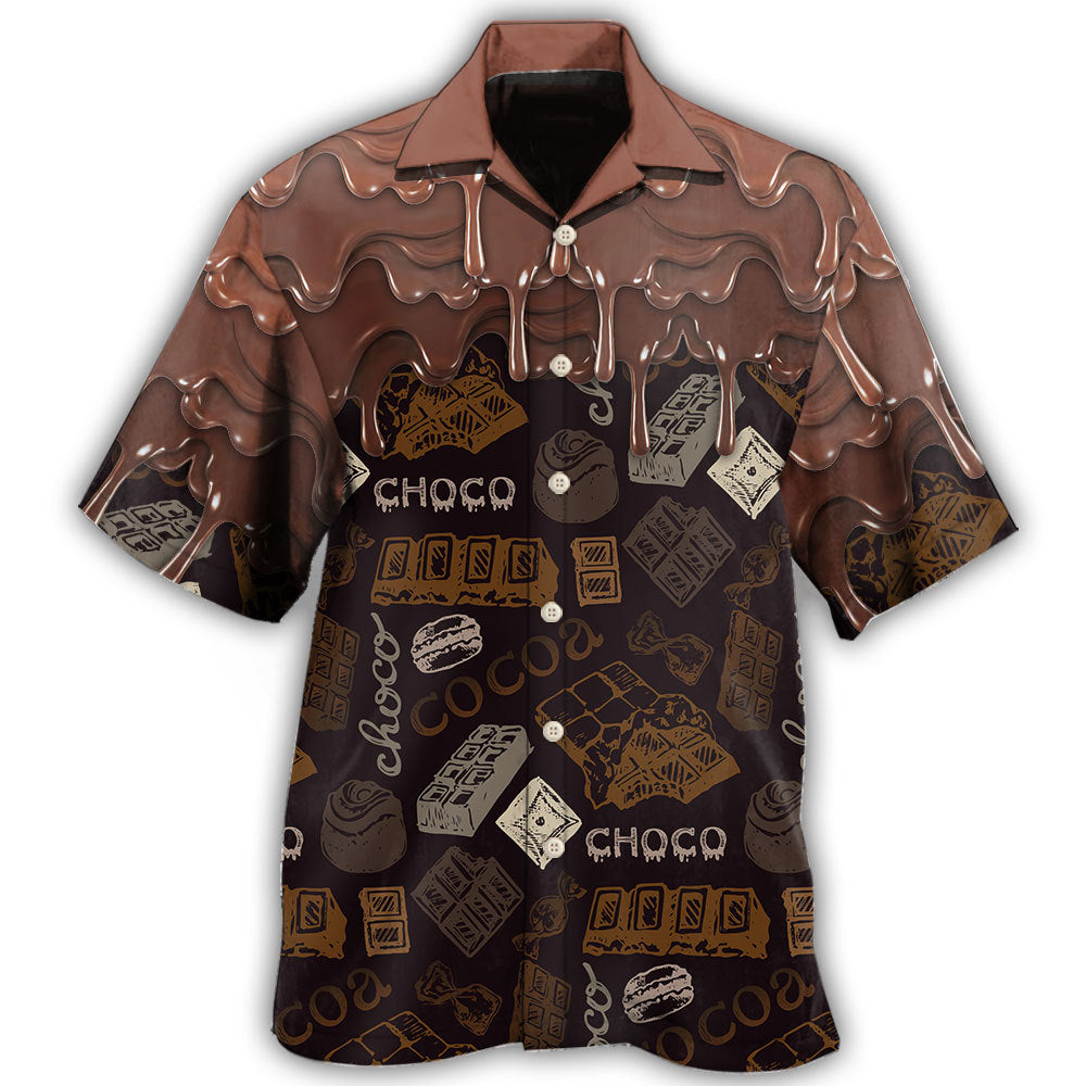 Chocolate Dessert Theme Hawaiian Shirt For Island Vacations, Resort Wear, And Relaxed Seasonal Style